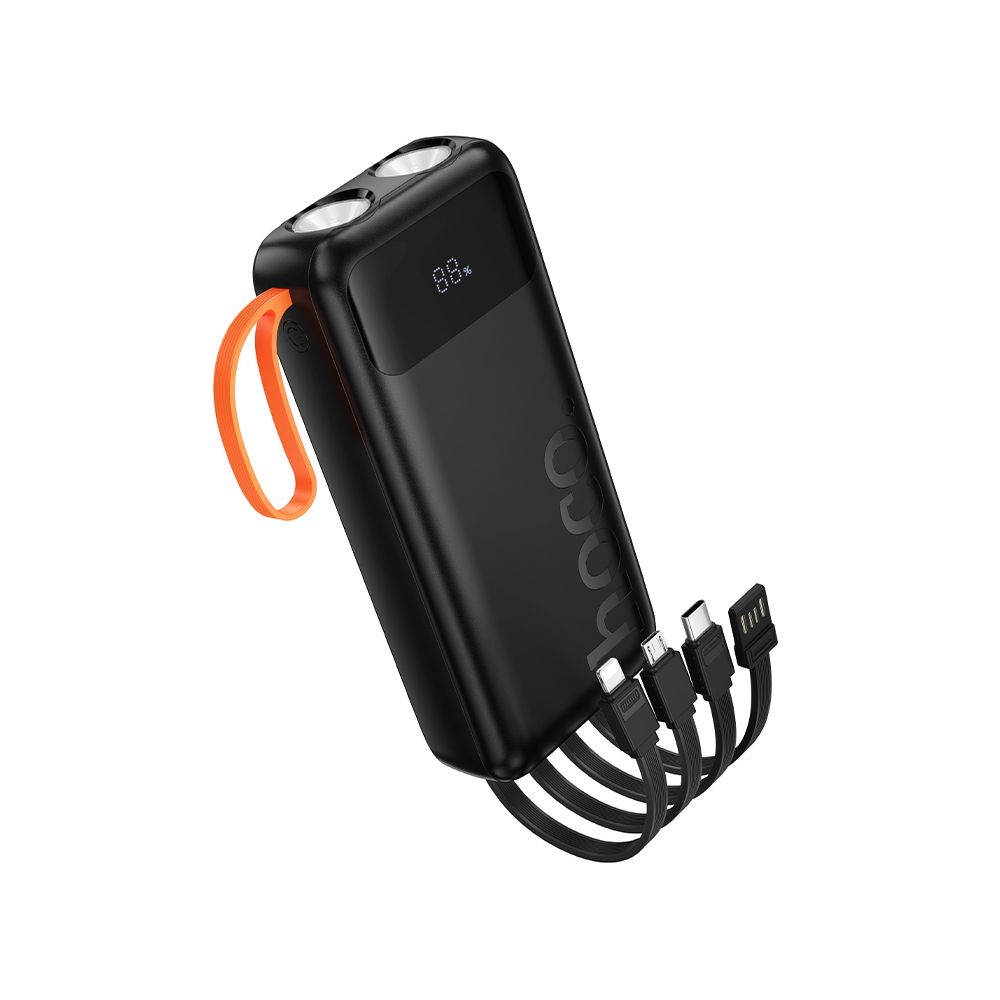 Powerbank HOCO J151A, 20000mAh, 10W, 1 x Lightning - 1 x microUSB - 1 x USB-A - 1 x USB-C, Czarny