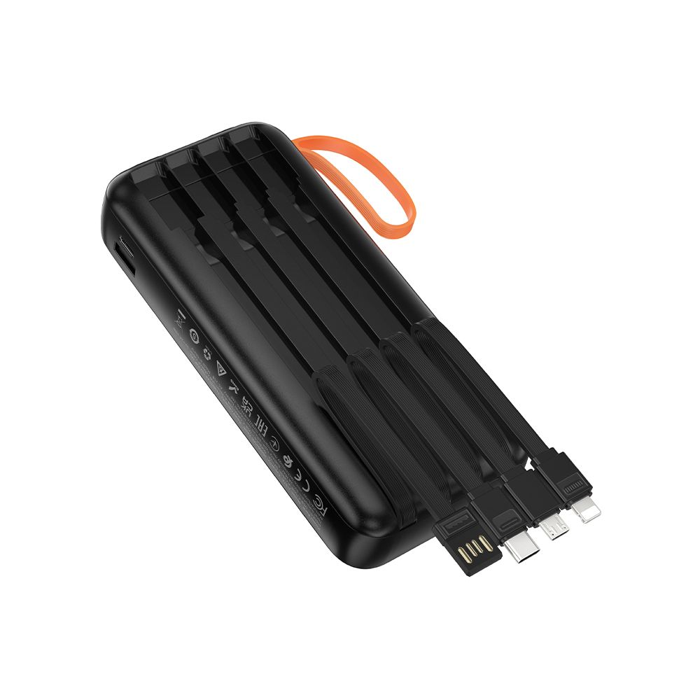 Powerbank HOCO J151A, 20000mAh, 10W, 1 x Lightning - 1 x microUSB - 1 x USB-A - 1 x USB-C, Czarny