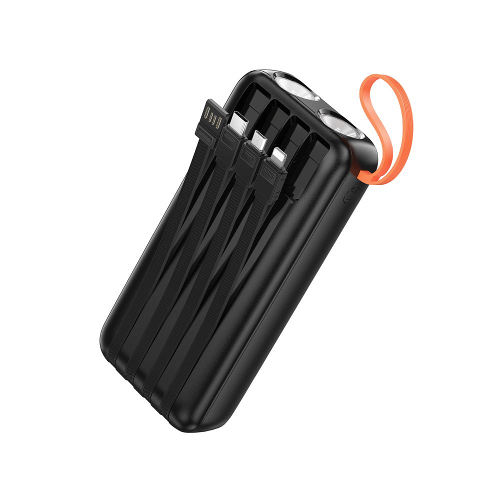 Powerbank HOCO J151A, 20000mAh, 10W, 1 x Lightning - 1 x microUSB - 1 x USB-A - 1 x USB-C, Czarny