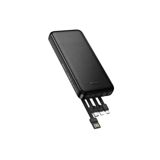 Powerbank HOCO J163, 10000mAh, 10W, 1 x Lightning - 1 x microUSB - 2 x USB-A - 1 x USB-C, Czarny