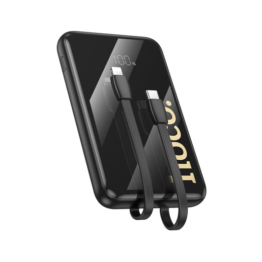 Powerbank HOCO Q37, 10000mAh, 22,5W, QC + PD, 1 x Lightning - 1 x USB-A - 2 x USB-C, Czarny