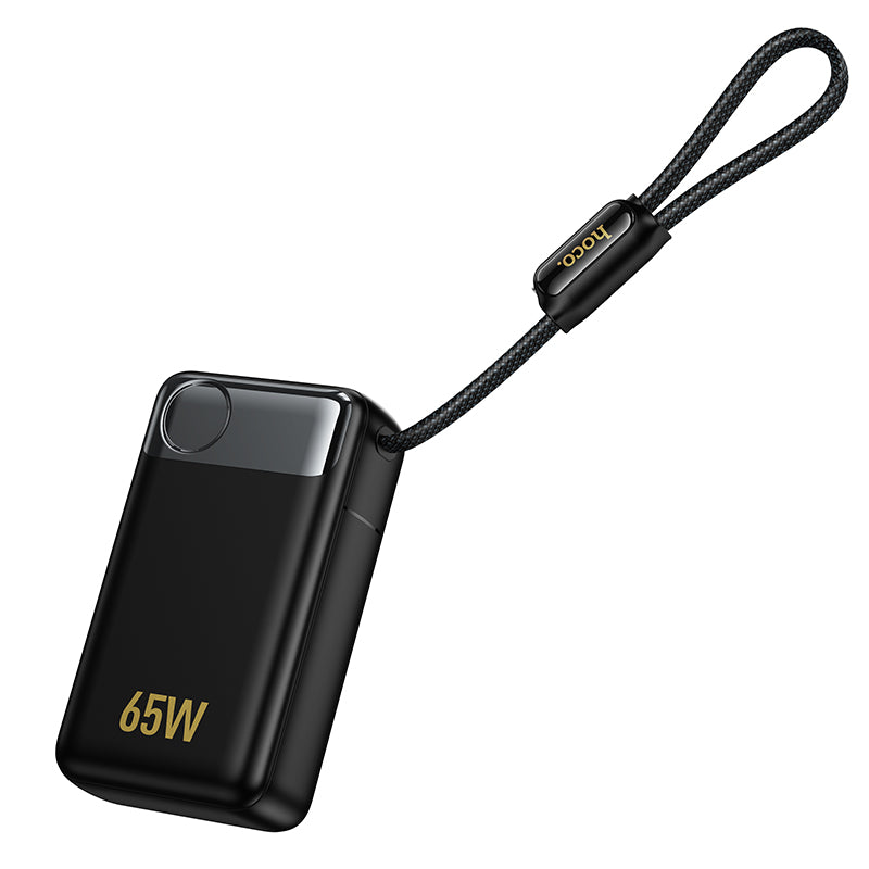 Powerbank HOCO Q53, 12000mAh, 65W, QC + PD, 1 x USB-A - 2 x USB-C, Czarny