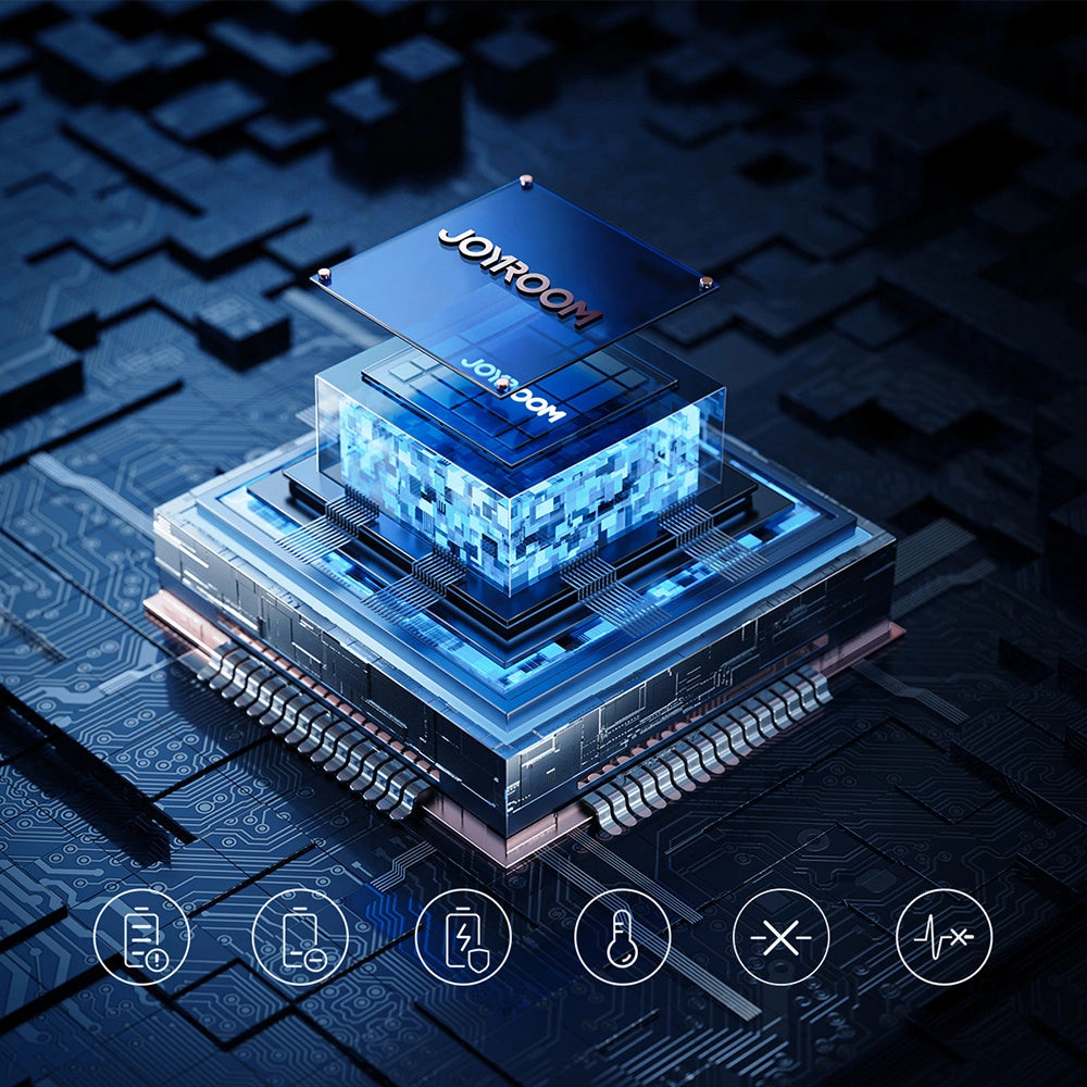 Zewnętrzna bateria Joyroom JR-PBF05, 30000mAh, 65W, QC + PD, 1 x USB-A - 2 x USB-C, Czarna