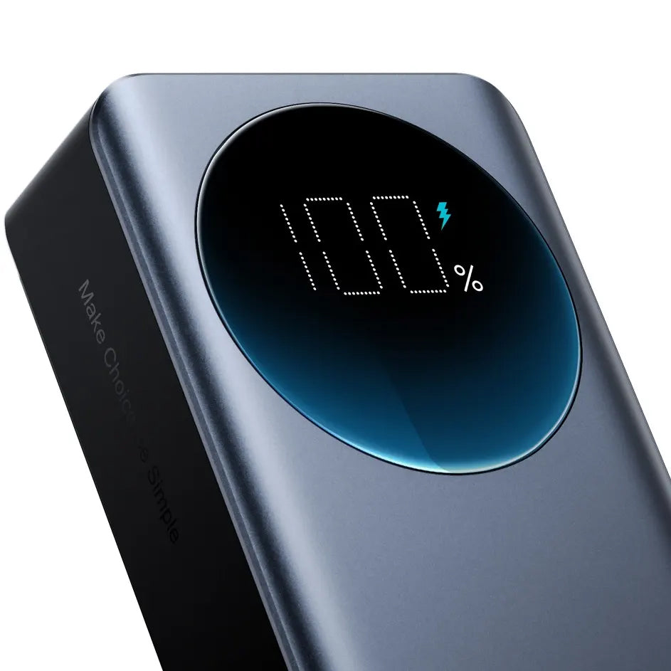 Zewnętrzna bateria Joyroom JR-PBF05, 30000mAh, 65W, QC + PD, 1 x USB-A - 2 x USB-C, Czarna