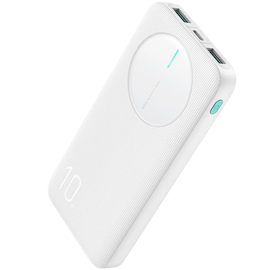 Zewnętrzna bateria Joyroom JR-PBF12, 10000mAh, 12W, 1 x USB-C - 2 x USB-A, Biała