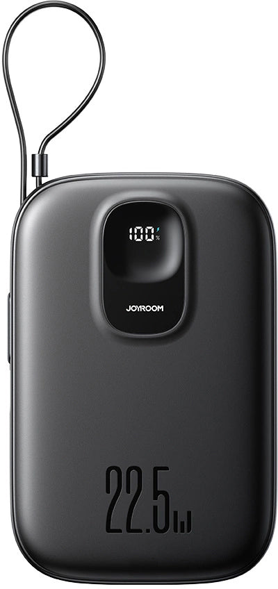 Zewnętrzna bateria Joyroom JR-PBF17, 10000mAh, 22.5W, QC + PD, 1 x USB-A - 2 x USB-C, Czarna