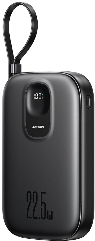 Zewnętrzna bateria Joyroom JR-PBF17, 10000mAh, 22.5W, QC + PD, 1 x USB-A - 2 x USB-C, Czarna
