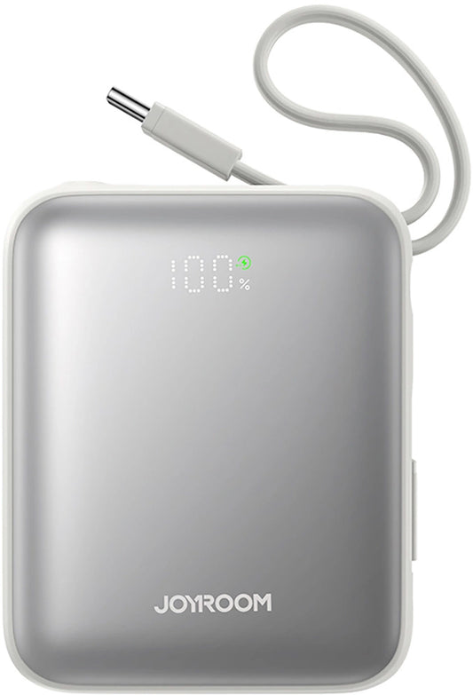Zewnętrzna bateria Joyroom JR-PBF27, 10000mAh, 22.5W, PD, 1 x Lightning - 2 x USB-C, Biała
