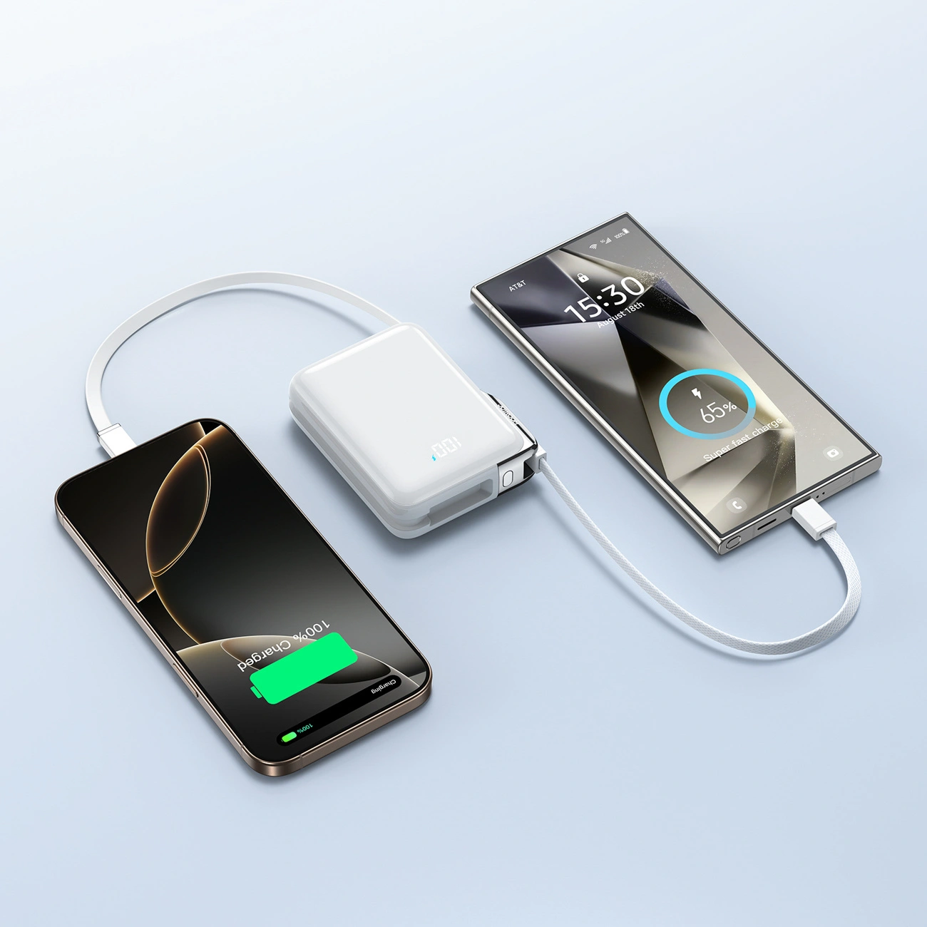 Zewnętrzna bateria Joyroom JR-PBF27 Pro, 10000mAh, 30W, QC + PD, 1 x Lightning - 2 x USB-C, Biała