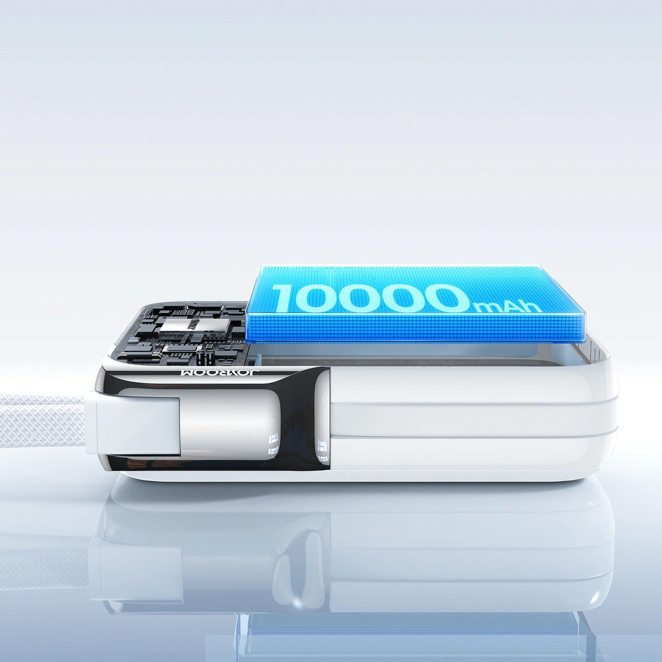 Zewnętrzna bateria Joyroom JR-PBF27 Pro, 10000mAh, 30W, QC + PD, 1 x Lightning - 2 x USB-C, Biała