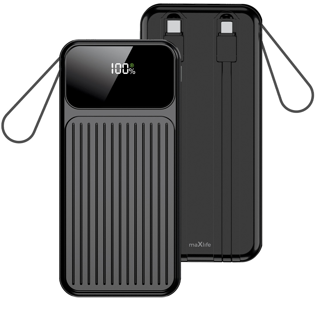 External Battery MaXlife MXPB-06, 10000mAh, 22.5W, QC + PD, 1 x Lightning - 2 x USB-A - 2 x USB-C, Black