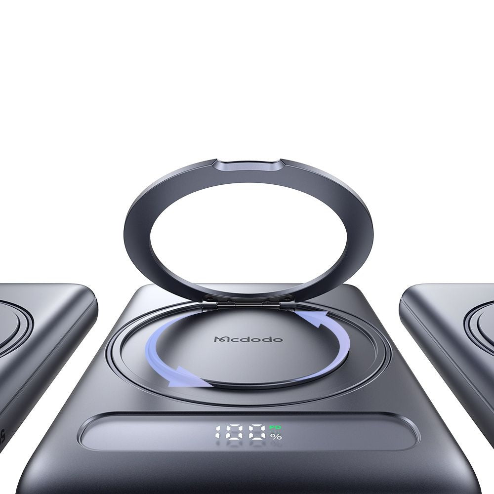 Zewnętrzna bateria bezprzewodowa McDodo MC-8361 Meta, 5000mAh, 20W, PD + FQI, 1 x QI - 1 x USB-C, Szara