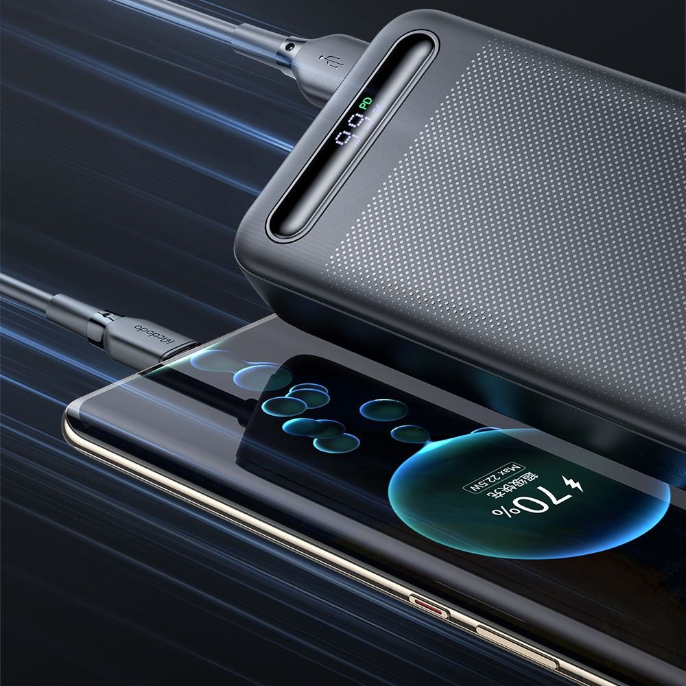 Zewnętrzna bateria McDodo MC-3891 Star, 20000mAh, 22.5W, QC + PD, 2 x USB-A - 1 x USB-C, Czarna