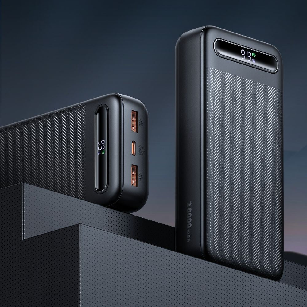 Zewnętrzna bateria McDodo MC-3891 Star, 20000mAh, 22.5W, QC + PD, 2 x USB-A - 1 x USB-C, Czarna