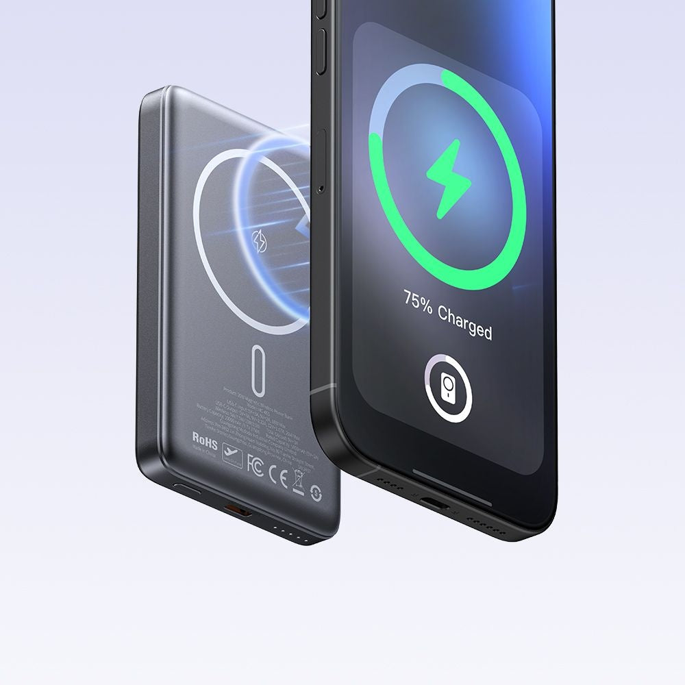 Zewnętrzna bateria bezprzewodowa McDodo MC-4651 Meta, 10000mAh, 20W, PD + FQI, 1 x QI - 1 x USB-C, Czarna