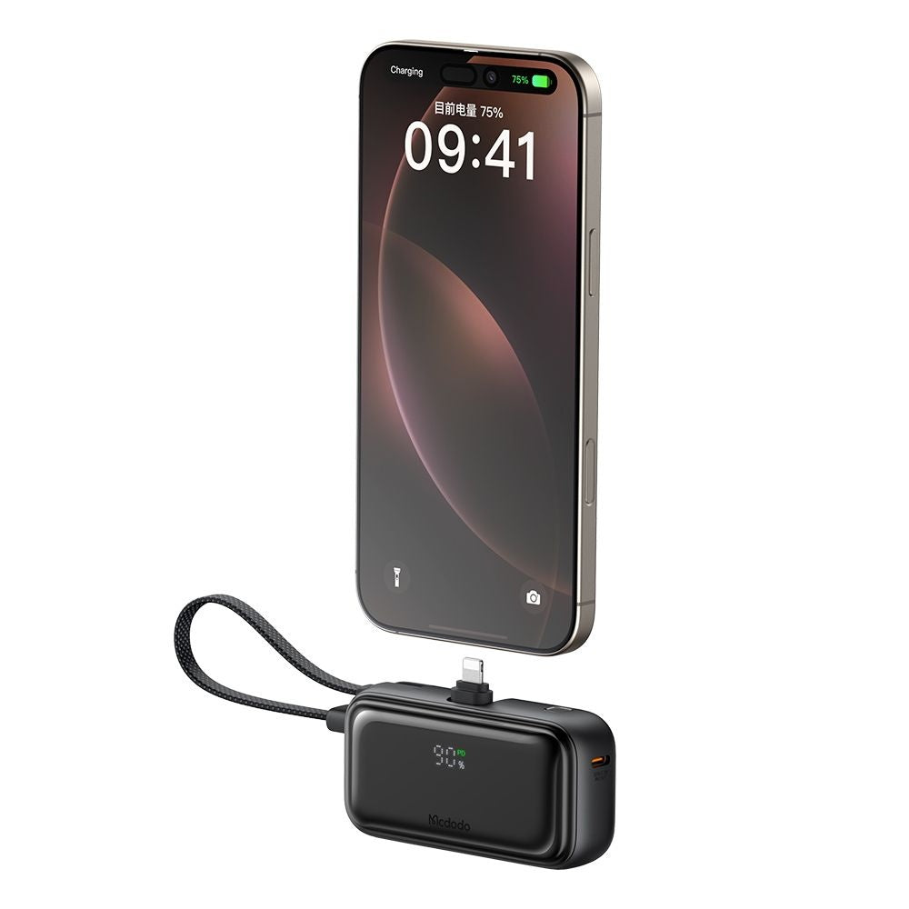 Zewnętrzna bateria McDodo MC-7800 Freekit, 5000mAh, 22.5W, PD, 1 x Lightning - 2 x USB-C, Czarna