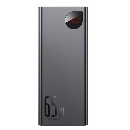 Bateria zewnętrzna Baseus Adaman, 20000 mAh, 65 W, QC + PD, 1 x USB-C - 2 x USB-C, czarna PPIMDA-D01 PPIMDA-D01