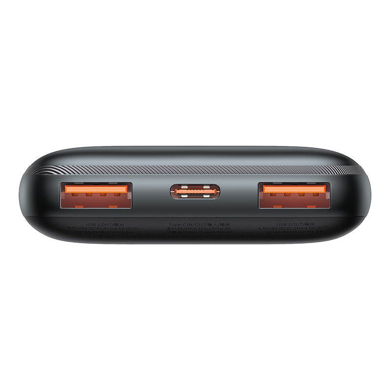 Zewnętrzna bateria Baseus Bipow Pro, 10000mAh, 22.5W, QC + PD, 1 x USB-C - 2 x USB-A, Czarna PPBD040001