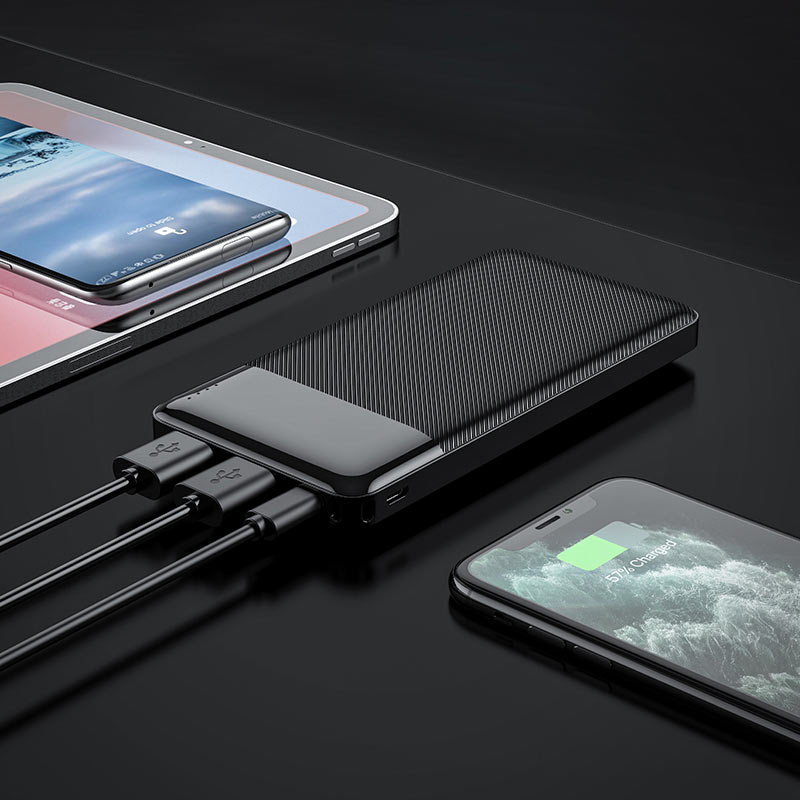 Powerbank HOCO J72, 10000mAh, 10W, 2 x USB-A, Czarny
