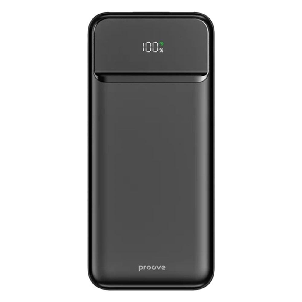 Zewnętrzna bateria Proove Illuminator 2, 10000mAh, 22.5W, QC + PD, 2 x USB-A - 1 x USB-C, Czarna PBIP10212201