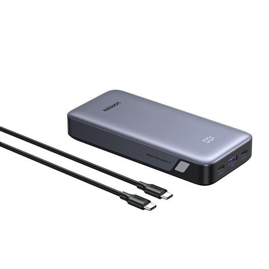 Powerbank UGREEN Nexode PB532 (55989B), 20000mAh, 30W, QC + PD, 1 x USB-A - 2 x USB-C, Szary