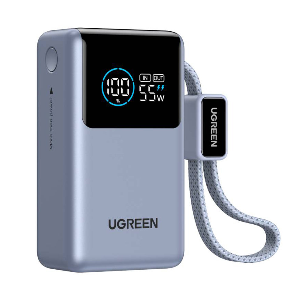 Powerbank UGREEN Nexode Pro PB727 (75701B), 10000mAh, 55W, QC + PD, 1 x USB-A - 2 x USB-C, Szary