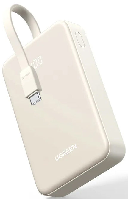 Zewnętrzna bateria UGREEN PB521, 20000mAh, 30W, QC + PD, 1 x USB-A - 2 x USB-C, Biała