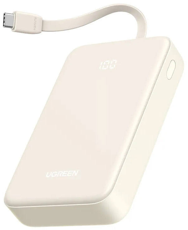 Zewnętrzna bateria UGREEN PB521, 20000mAh, 30W, QC + PD, 1 x USB-A - 2 x USB-C, Biała