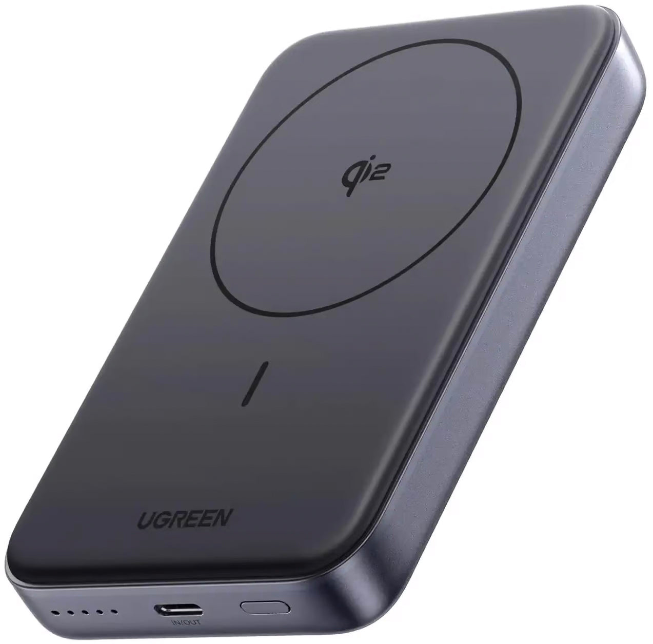 Zewnętrzna bateria UGREEN PB761, 10000mAh, 30W, PD + FQI, 1 x QI - 1 x USB-C, Szara
