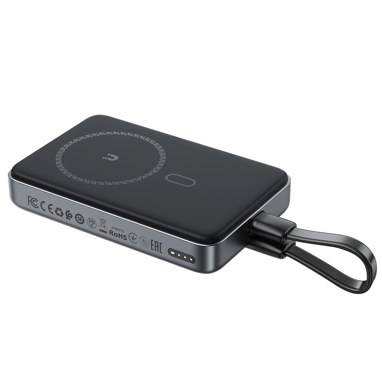 Zewnętrzna bateria bezprzewodowa Acefast M10, 10000mAh, 30W, PD + FQI, 1 x QI - 2 x USB-C, Czarna
