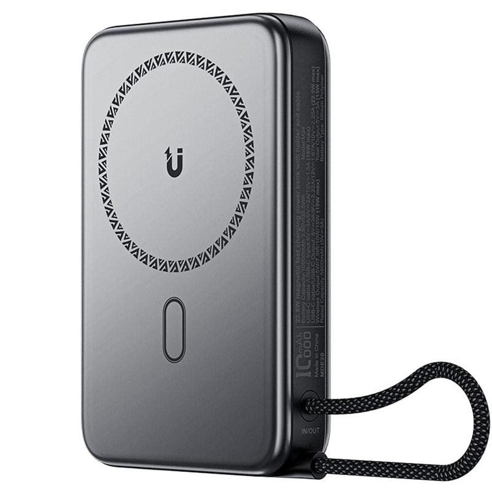 Zewnętrzna bateria bezprzewodowa Acefast M24, 10000mAh, 22.5W, PD + FQI, 1 x QI - 2 x USB-C, Szara