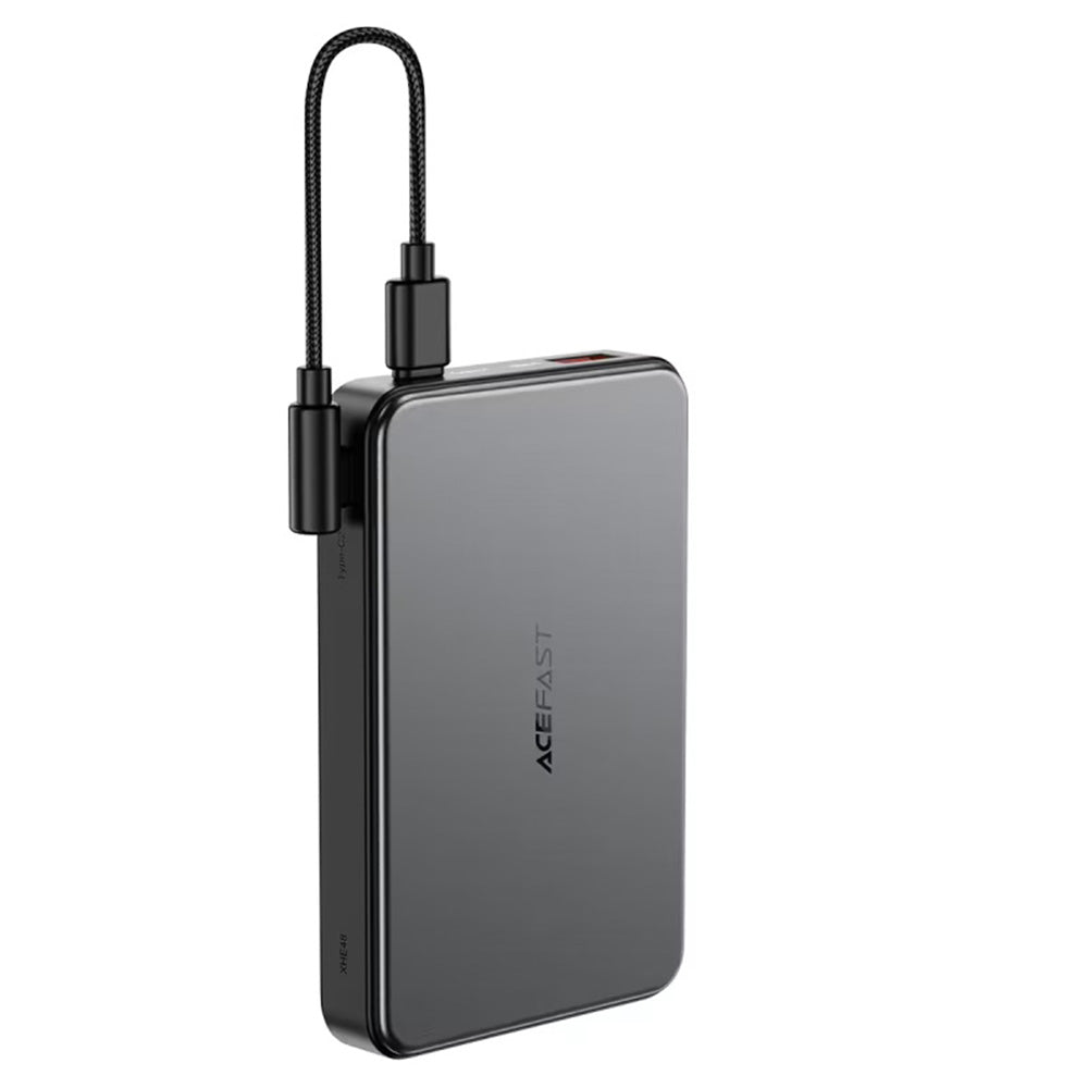 Zewnętrzna bateria bezprzewodowa Acefast M31, 10000mAh, 22.5W, QC + PD + FQI, 1 x QI - 1 x USB-A - 2 x USB-C, Czarna