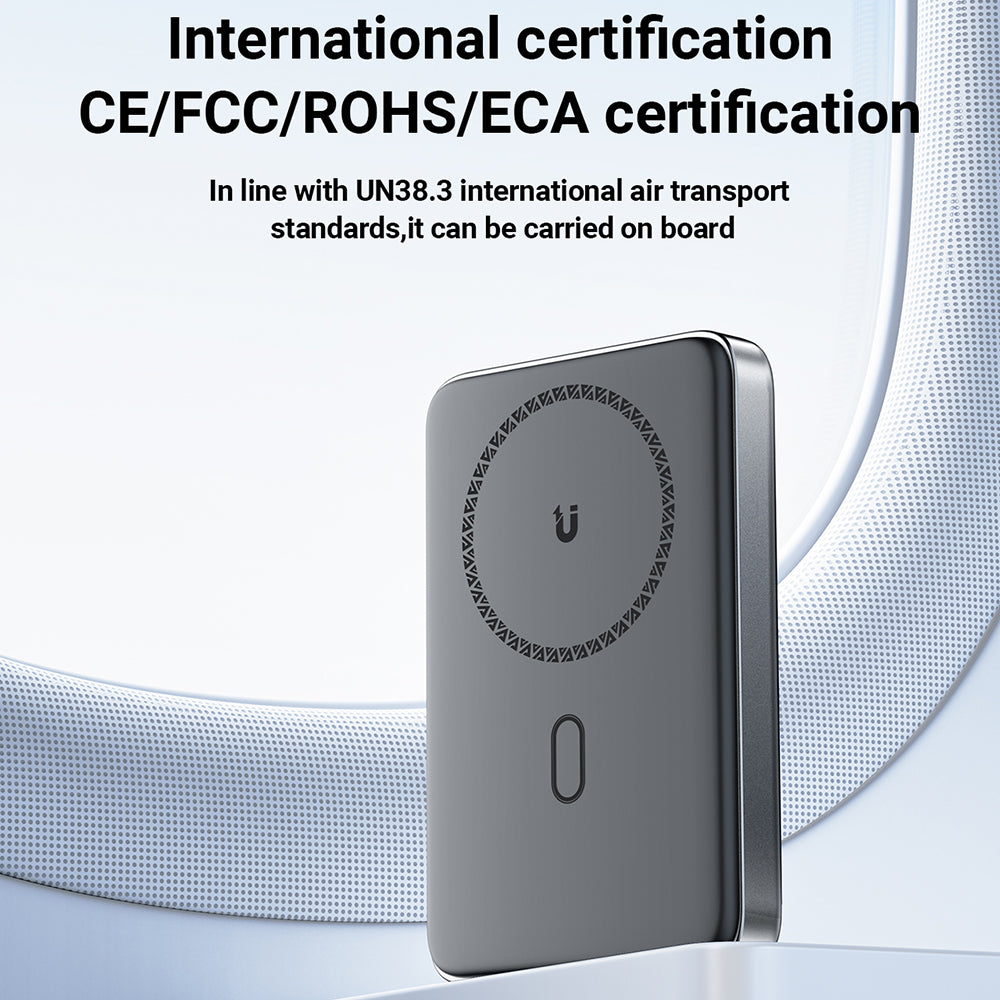 Zewnętrzna bateria bezprzewodowa Acefast M6, 10000mAh, 20W, PD + FQI, 1 x QI - 1 x USB-C, Czarna