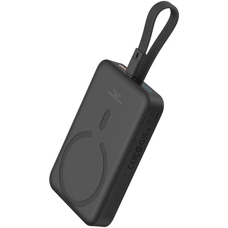 Zewnętrzna bateria bezprzewodowa Baseus Magnetic Mini, 10000mAh, 20W, PD + FQI, 1 x Lightning - 1 x QI - 1 x USB-C, Czarna P10022109113-00