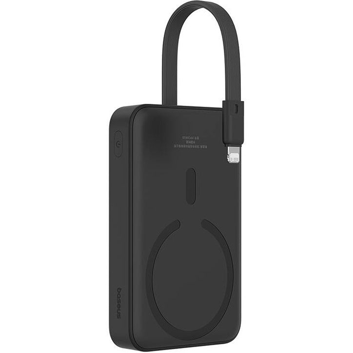 Zewnętrzna bateria bezprzewodowa Baseus Magnetic Mini, 10000mAh, 20W, PD + FQI, 1 x Lightning - 1 x QI - 1 x USB-C, Czarna P10022109113-00