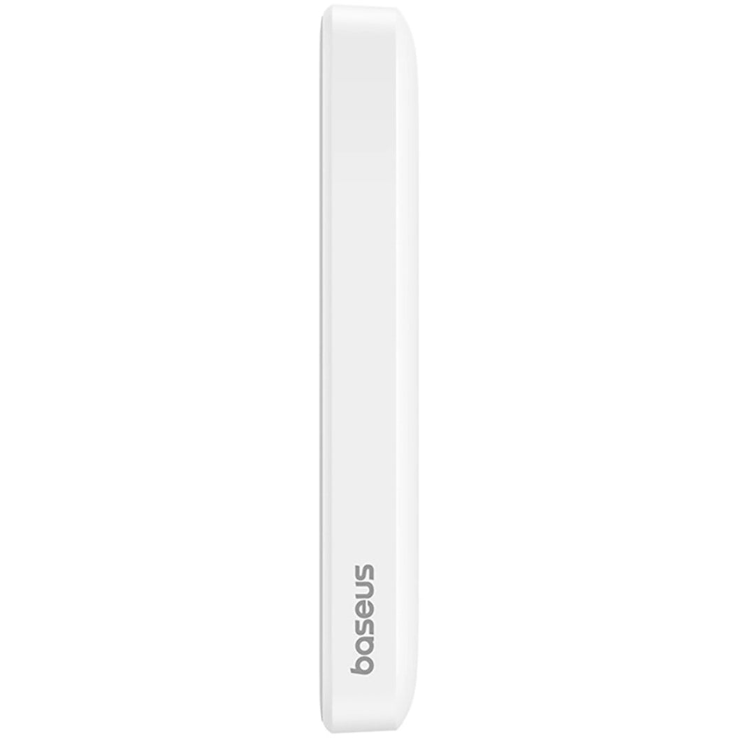 Zewnętrzna bateria bezprzewodowa Baseus Magnetic Mini, 6000mAh, 20W, PD + FQI, 1 x QI - 1 x USB-C, Biała P10059002223-00