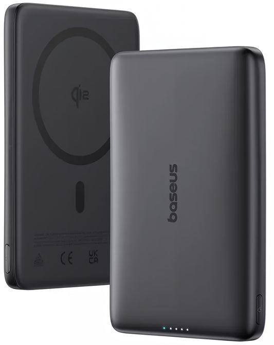 Zewnętrzna bateria bezprzewodowa Baseus PicoGo AM41, 10000mAh, 27W, PD + FQI, 1 x QI - 1 x USB-C, Czarna E0027201