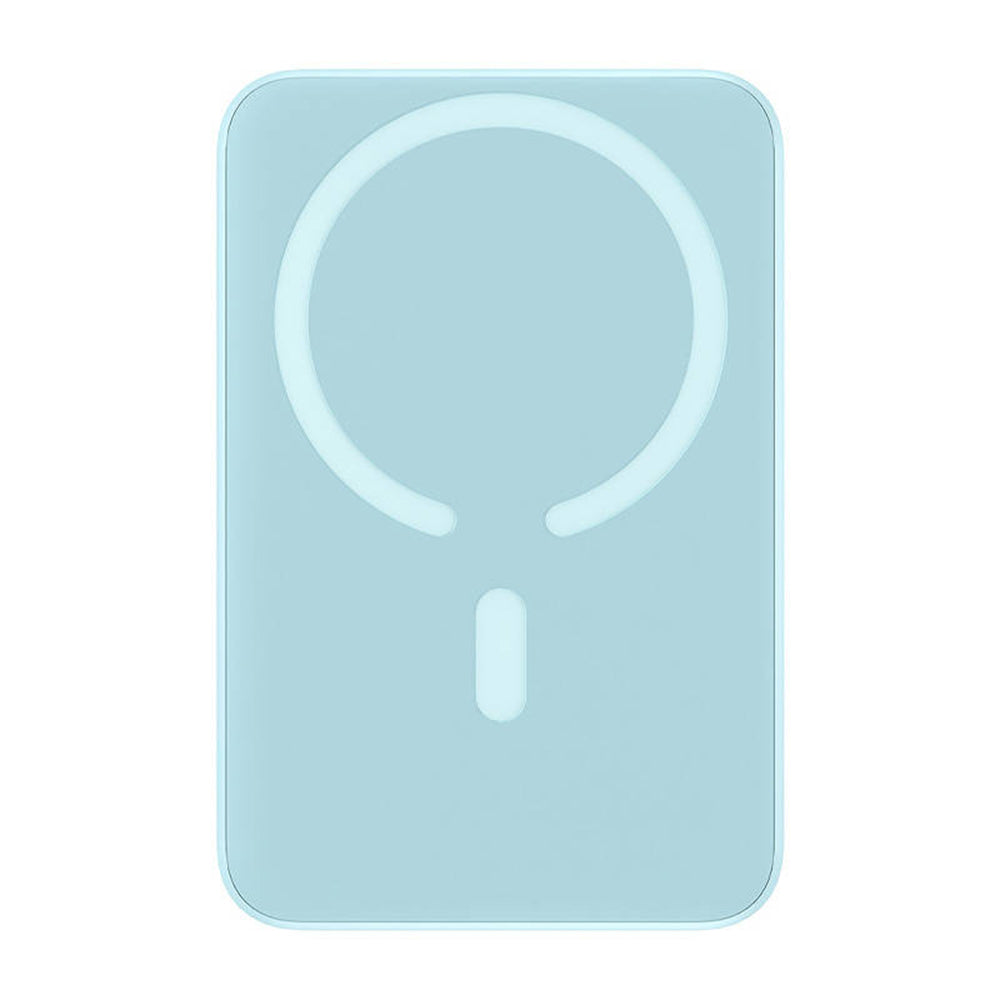 Zewnętrzna bateria bezprzewodowa Baseus Magnetic Mini, 10000mAh, 20W, PD + FQI, 1 x QI - 1 x USB-C, Niebieska PPCX110103