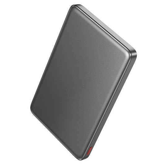 Bezprzewodowy powerbank HOCO Q26, 5000mAh, 20W, PD + FQI, 1 x QI - 1 x USB-C, Szary