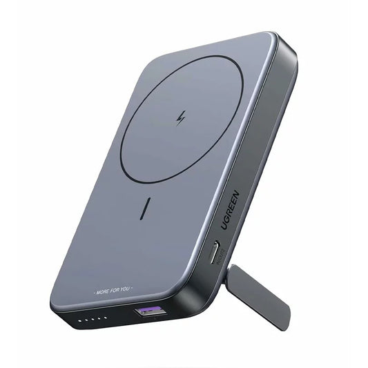 UGREEN PB206 Wireless External Battery, 10000mAh, 20W, QC + PD + FQI, 1 x QI - 1 x USB-A - 1 x USB-C, szary