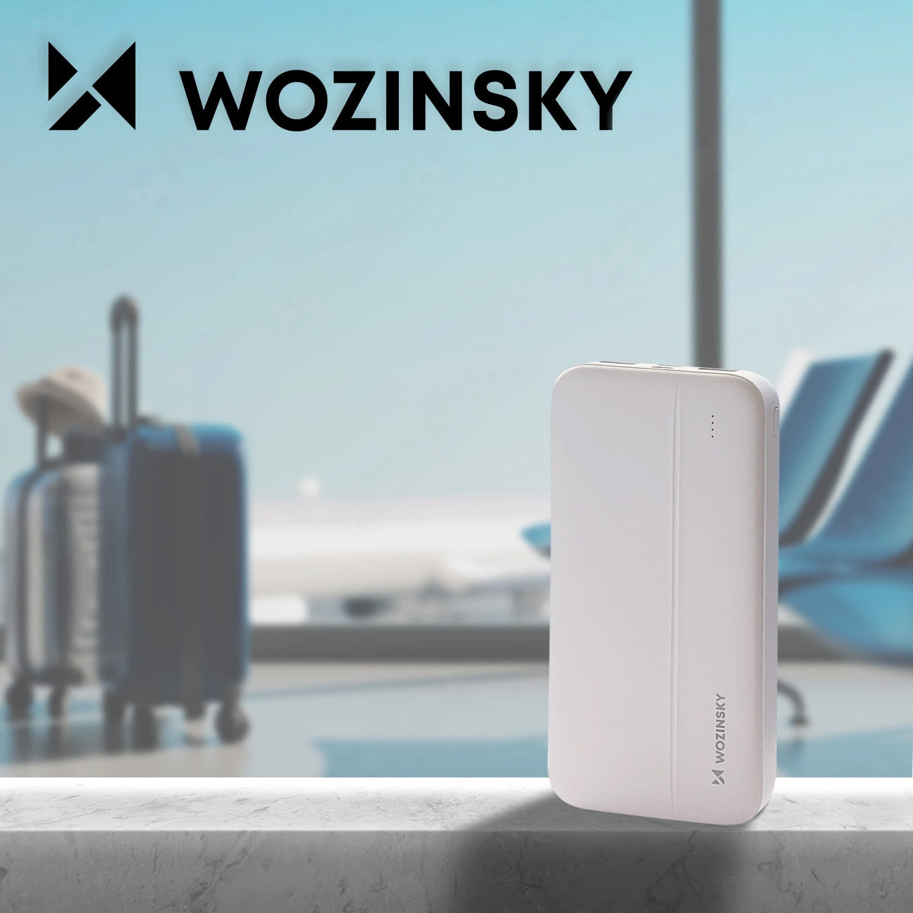 Zewnętrzna bateria WZK WPBWE1, 10000mAh, 10W, 2 x USB-A, Biała