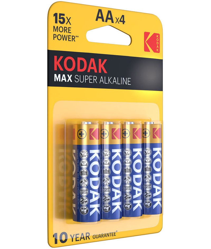 Bateria Kodak Max Super Alkaline, AA / LR6, Zestaw 4 sztuk