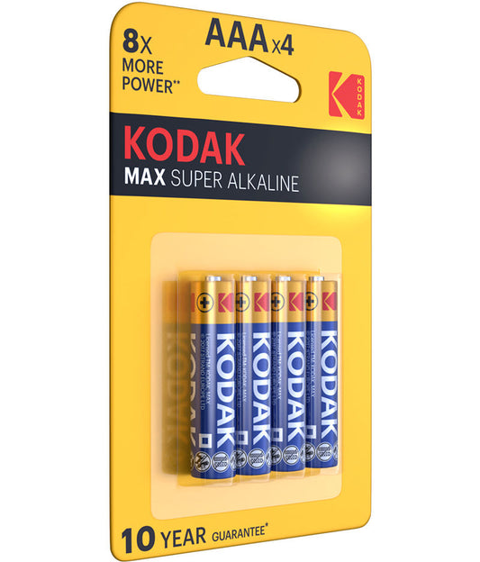 Bateria Kodak Max Super, AAA / LR3, Zestaw 4 sztuki