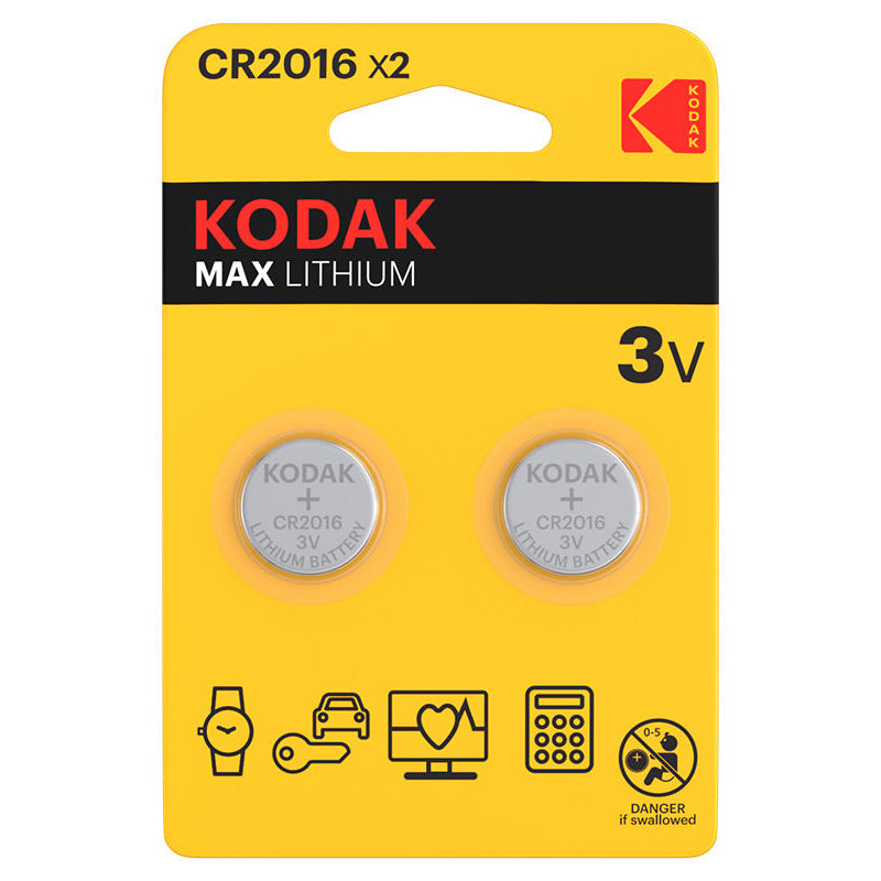 Bateria Kodak Max, CR2016, Zestaw 2 sztuki