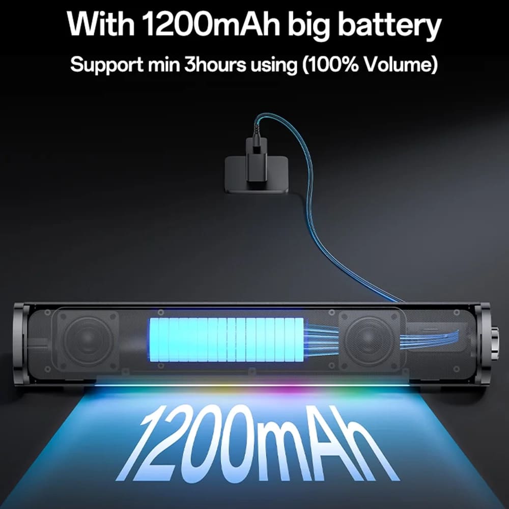 Głośnik Bluetooth Yesido YSW27, 10W, RGB, Czarny