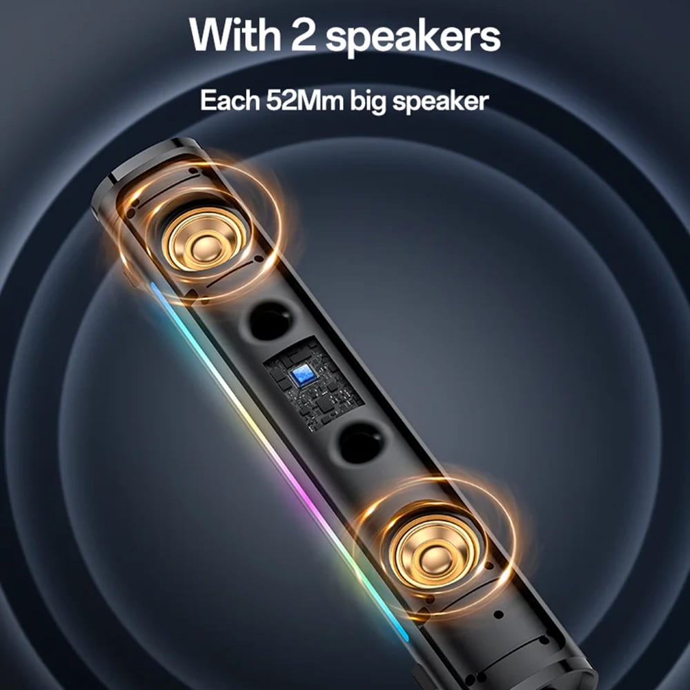 Głośnik Bluetooth Yesido YSW27, 10W, RGB, Czarny