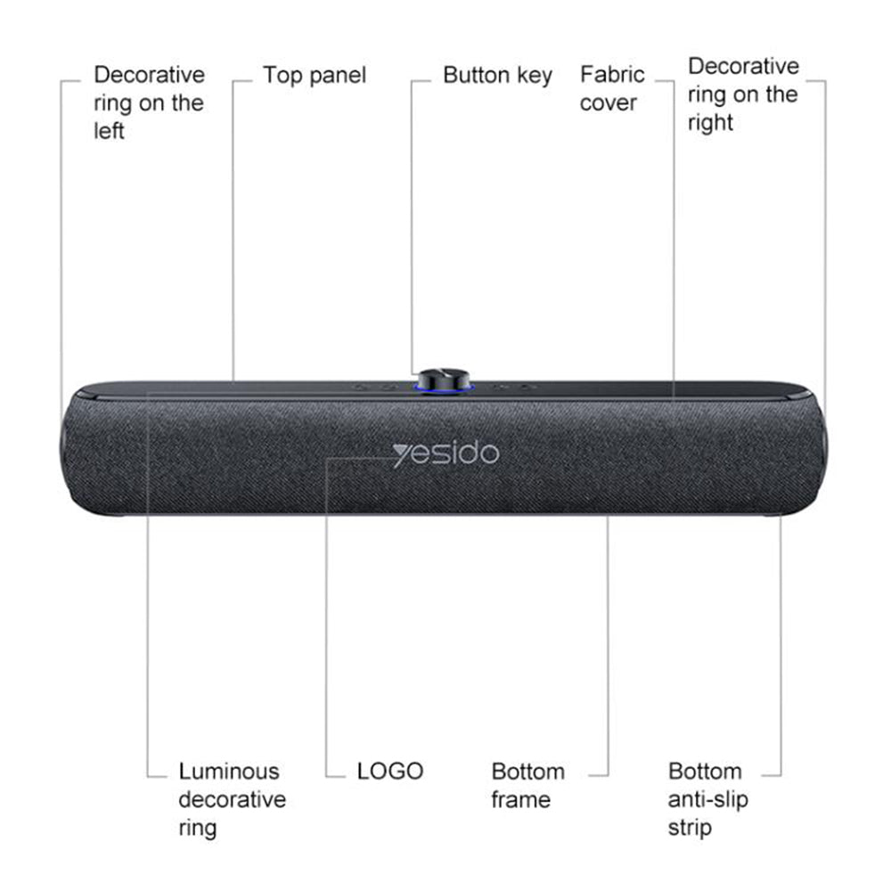 Głośnik Bluetooth Yesido YSW42, 20W, Czarny
