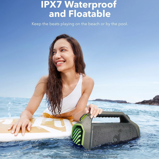 Przenośny głośnik Bluetooth Anker SoundCore Boom 2 Plus, 140W, TWS, RGB, wodoodporny, zielony, ponownie zapakowany A3134061