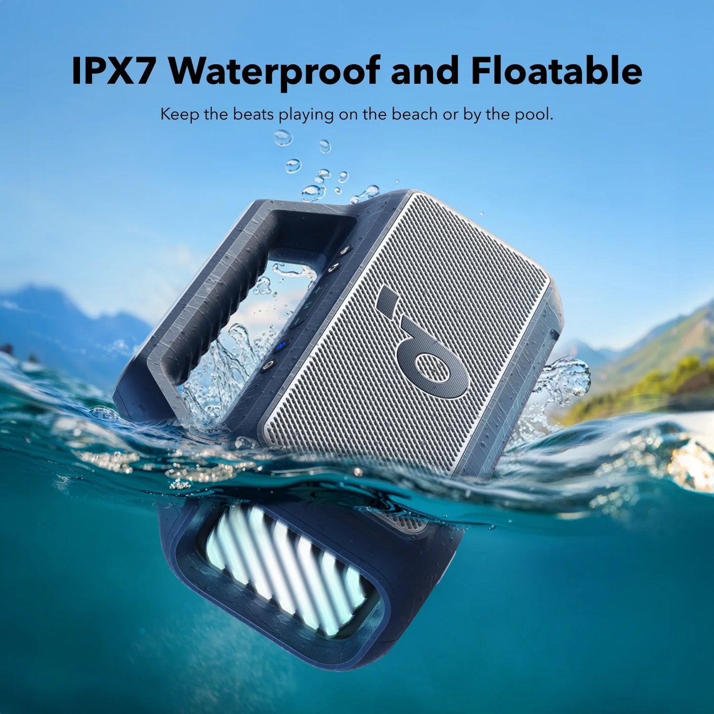 Przenośny Głośnik Bluetooth Anker SoundCore Boom 2, 80W, TWS, RGB, Wodoodporny, Niebieski A3138031