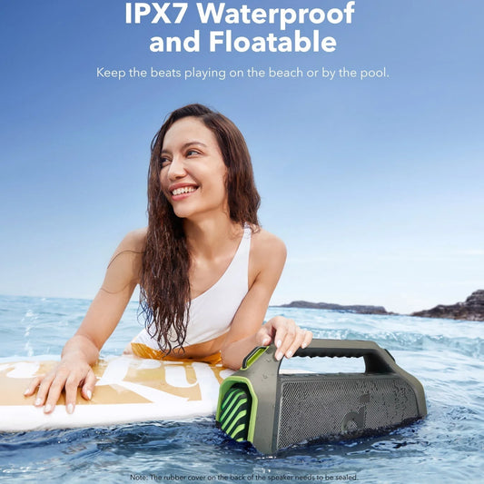 Przenośny głośnik Bluetooth Anker SoundCore Boom 2 Plus, 140W, TWS, RGB, Wodoodporny, Zielony A3134061